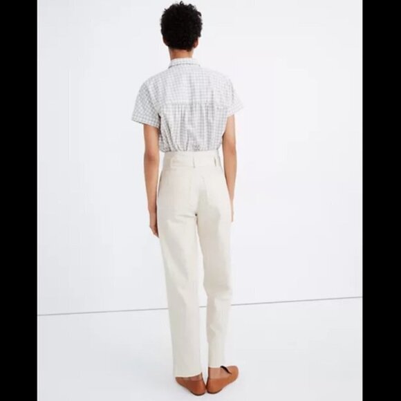 Madewell Herringbone Paperbag Pant - Picture 3 of 9
